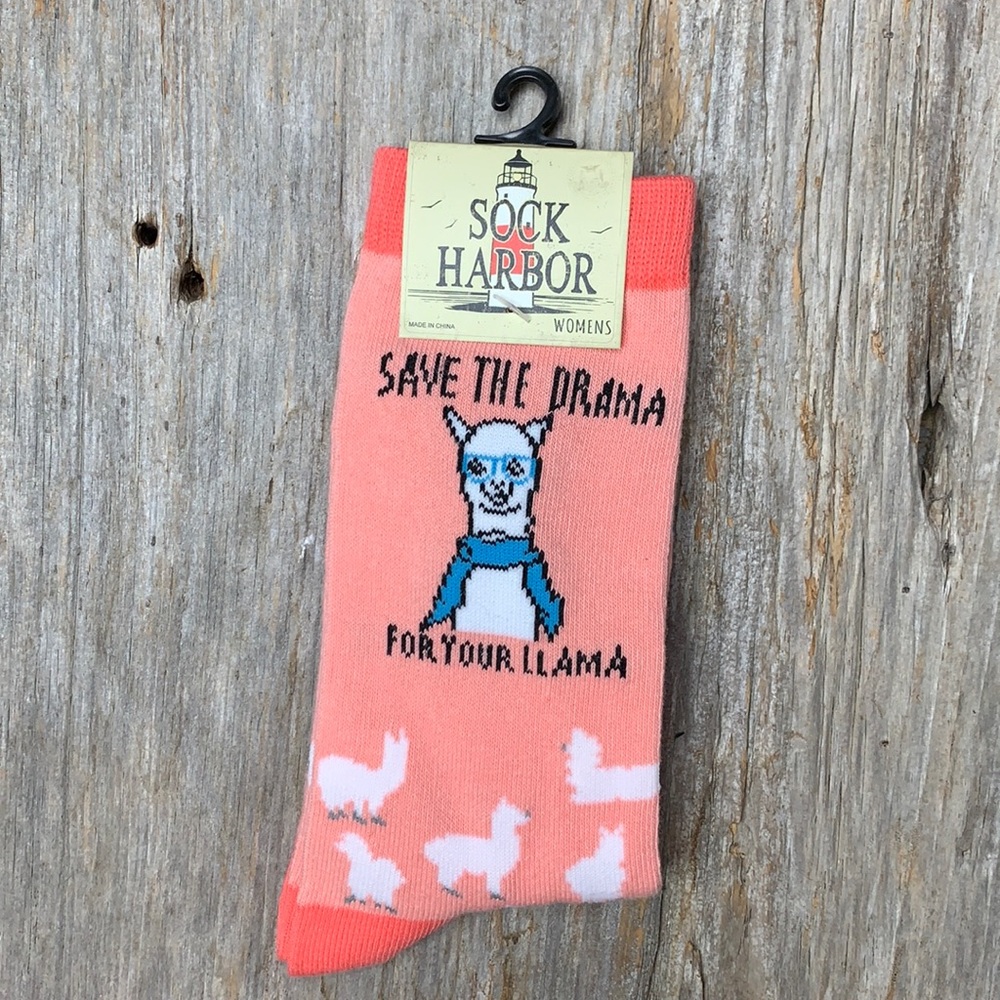 SOCK HARBOR NWT Save the Drama For Your Llama Socks